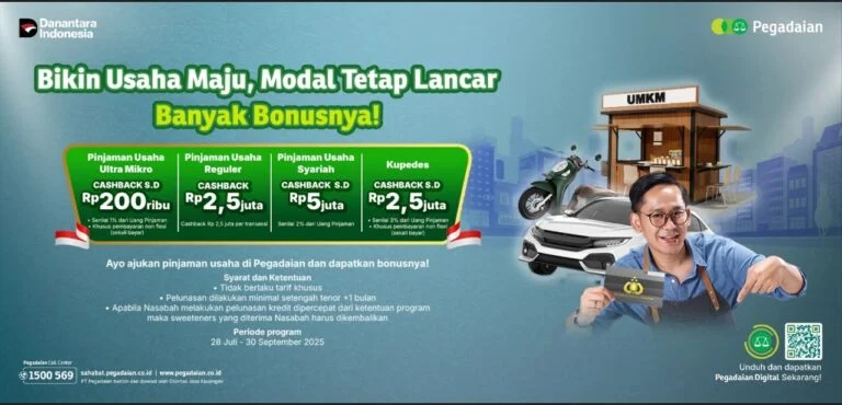 Pegadaian Kanwil IX Dorong Pelaku Usaha Lewat Promo Cashback Pinjaman Hingga RP 5 Juta