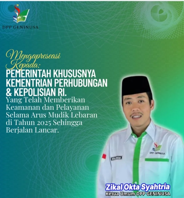 Arus Mudik Leberan Berjalan Lancar, DPP GENINUSA Berikan Apresiasi Menteri Perhubungan dan Polri