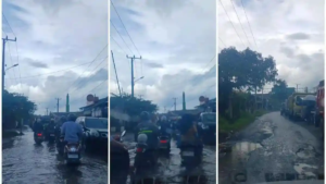 Jalan Poros Moncongloe–BTP Rusak Parah, Lubang Menganga Ancam Keselamatan Pengendara