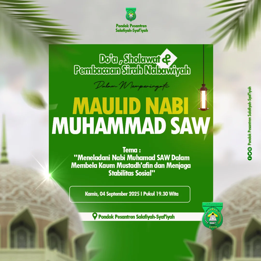 Peringati Maulid Nabi 1447 H, Pesantren Salafiyah Syafiiyah Angkat Tema Pembelaan Kaum Mustadh’afin
