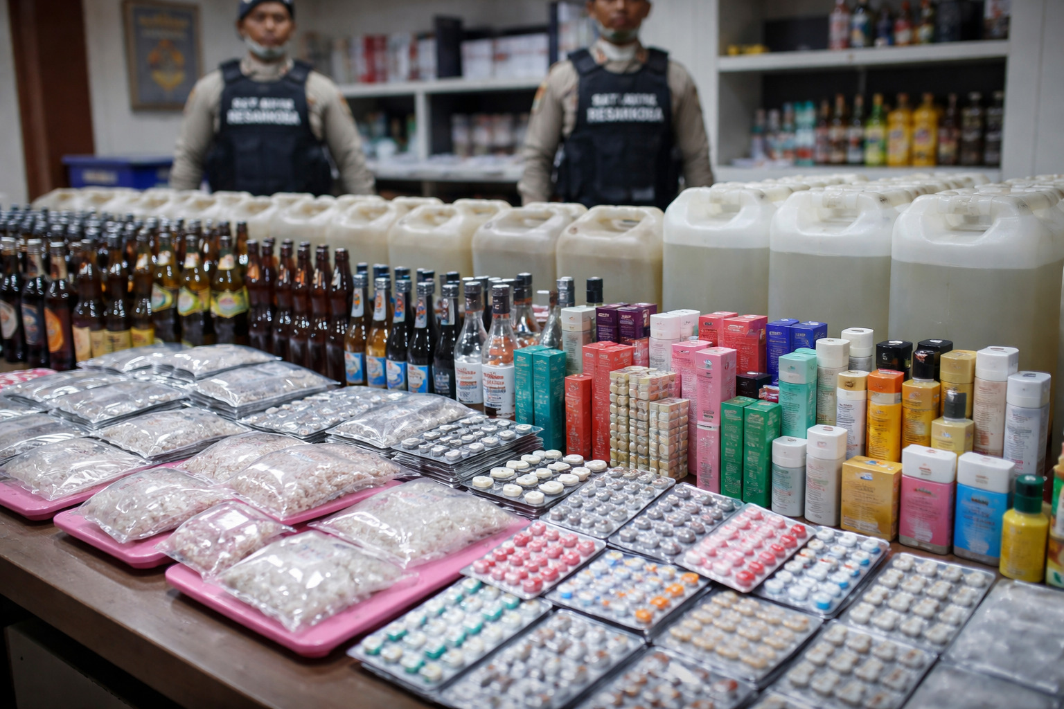 Sat Resnarkoba Polres Gorontalo Amankan Sabu, Kosmetik Ilegal hingga 835 Liter Cap Tikus Sepanjang 2025