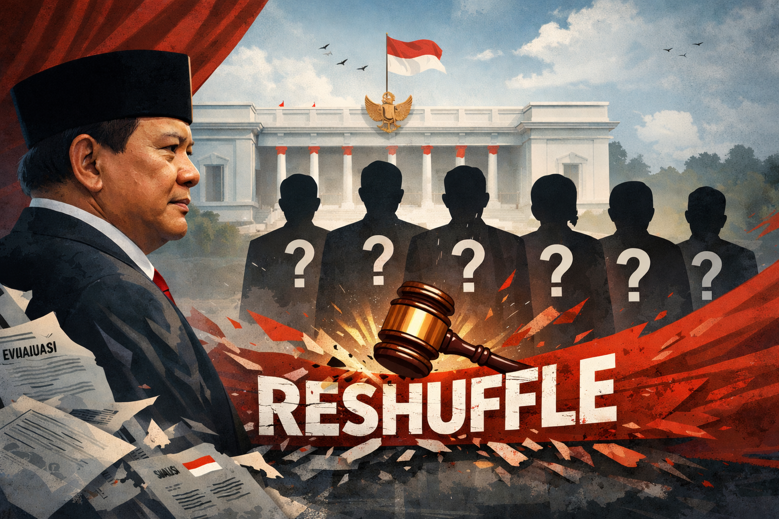 Isu Reshuffle Kabinet Prabowo Menguat, Tujuh Menteri Dikabarkan Dievaluasi