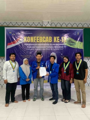 Dari Gedung IP-DDI, PMII Maros Tetapkan Alif Al Isra sebagai Ketua Umum