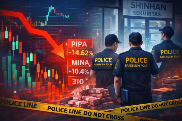 Saham PIPA dan MINA Anjlok Usai Bareskrim Ungkap Dugaan Pidana Pasar Modal