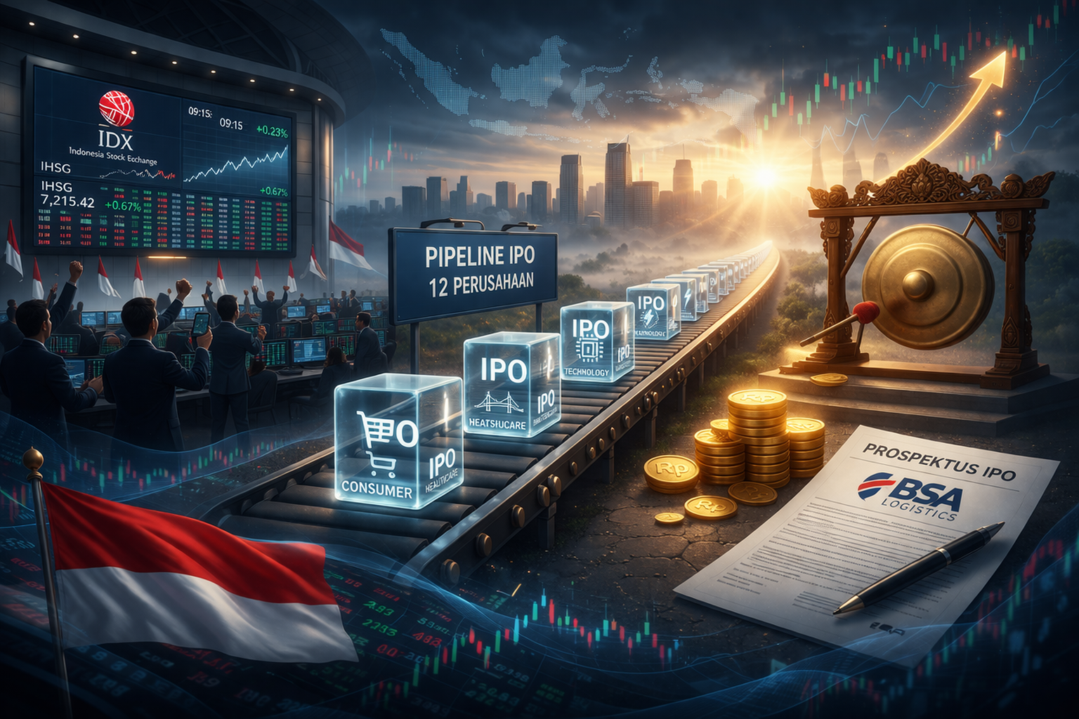 IPO Lesu di Kuartal I 2026, Bursa Efek Indonesia Catat 12 Perusahaan dalam Pipeline