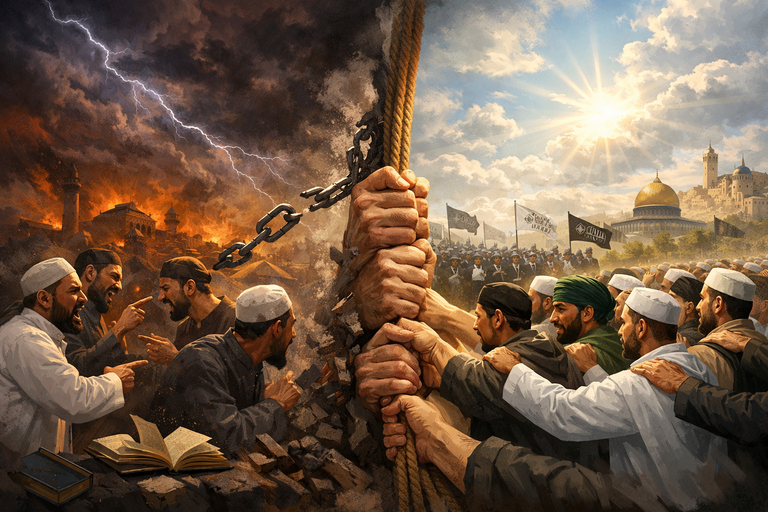 Khutbah Jumat : Kemenangan Hanya Dapat Diraih dengan Persatuan