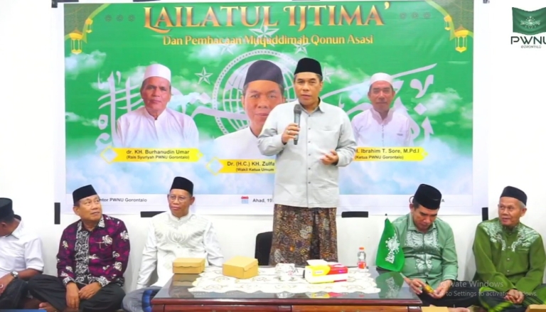 Dari Lailatul Ijtima’ ke Kemandirian: Pesan Hangat KH. Zulfa Musthofa di Gorontalo