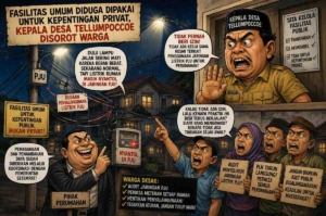 Fasilitas Umum Diduga Dipakai untuk Kepentingan Privat, Kepala Desa Tellumpoccoe Disorot Warga