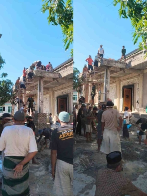Semangat Gotong Royong Warga Salarang Percepat Pembangunan Masjid Nurul Akhlak Desa Borimasunggu