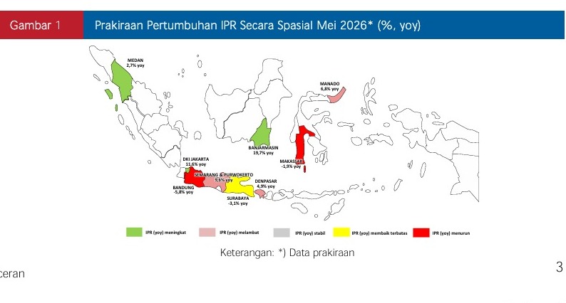 Survei BI: Penjualan Ritel Mulai Pulih pada Mei 2026, Makassar dan Manado Tumbuh Positif