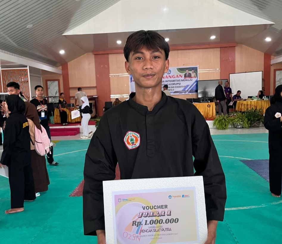 Gerar Raditya Juara 1 O2SN Pencak Silat Tingkat Provinsi, Siap Wakili Gorontalo ke Nasional