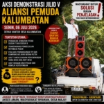 Aliansi Pemuda Kalumbatan Gelar Aksi Jilid V, Desak Pemdes Segera Perbaiki Jembatan Rusak