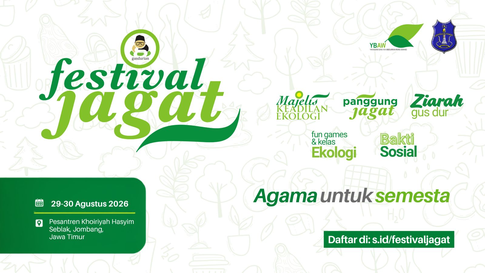 Festival Jagat 2026 Dorong Agama Jadi Kekuatan Gerakan Pelestarian Alam