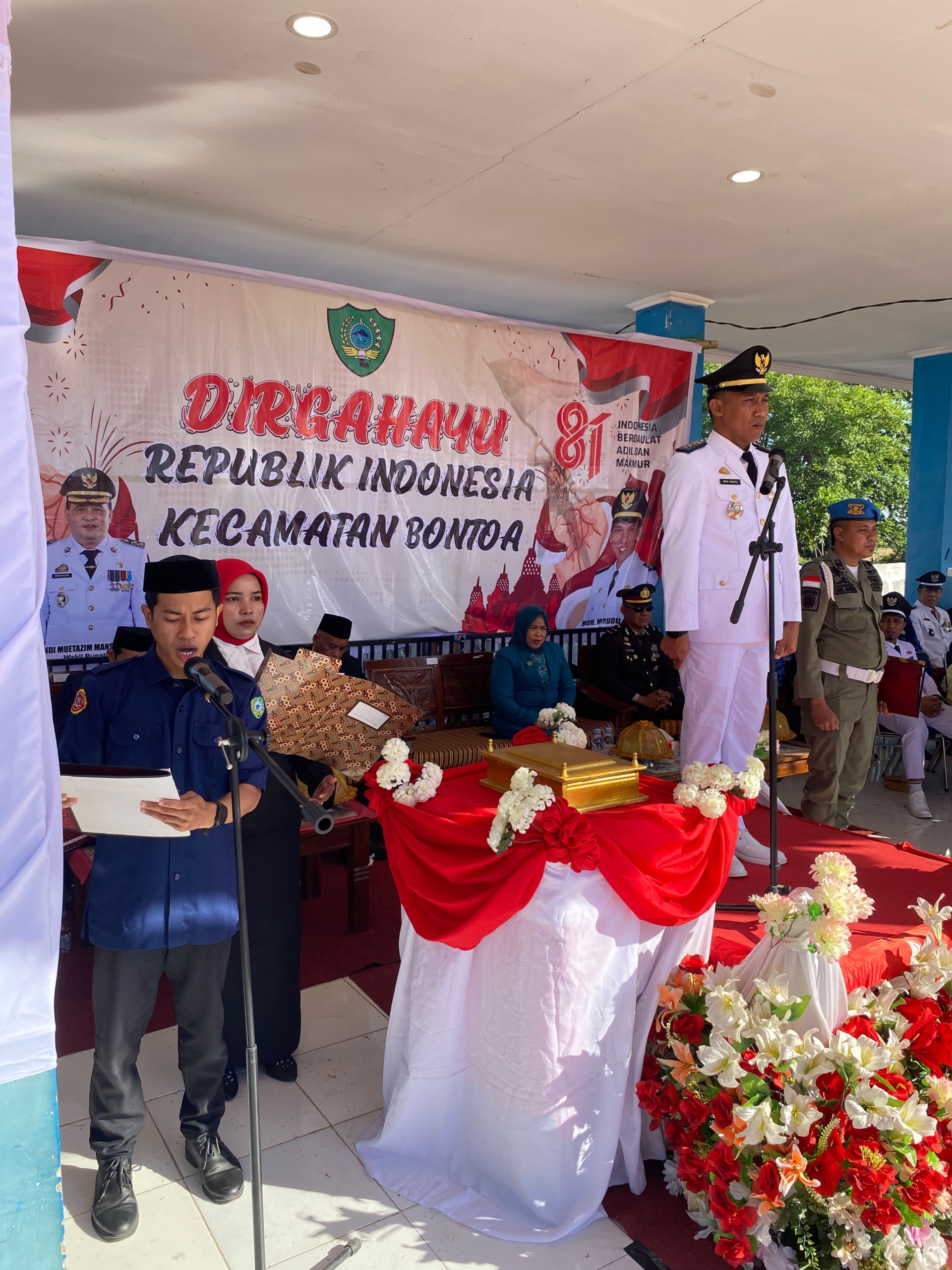 Upacara HUT ke-81 RI Tingkat Kecamatan Bontoa Berlangsung Khidmat Dan Gembira