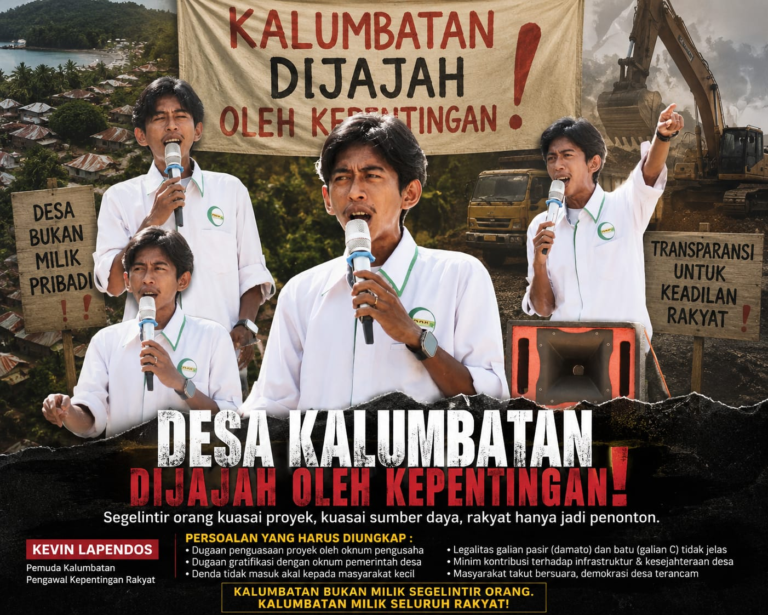 Kevin Lapendos: Desa Kalumbatan Tidak Boleh Dikuasai Segelintir Kepentingan, Apalagi Sampai Dijajah