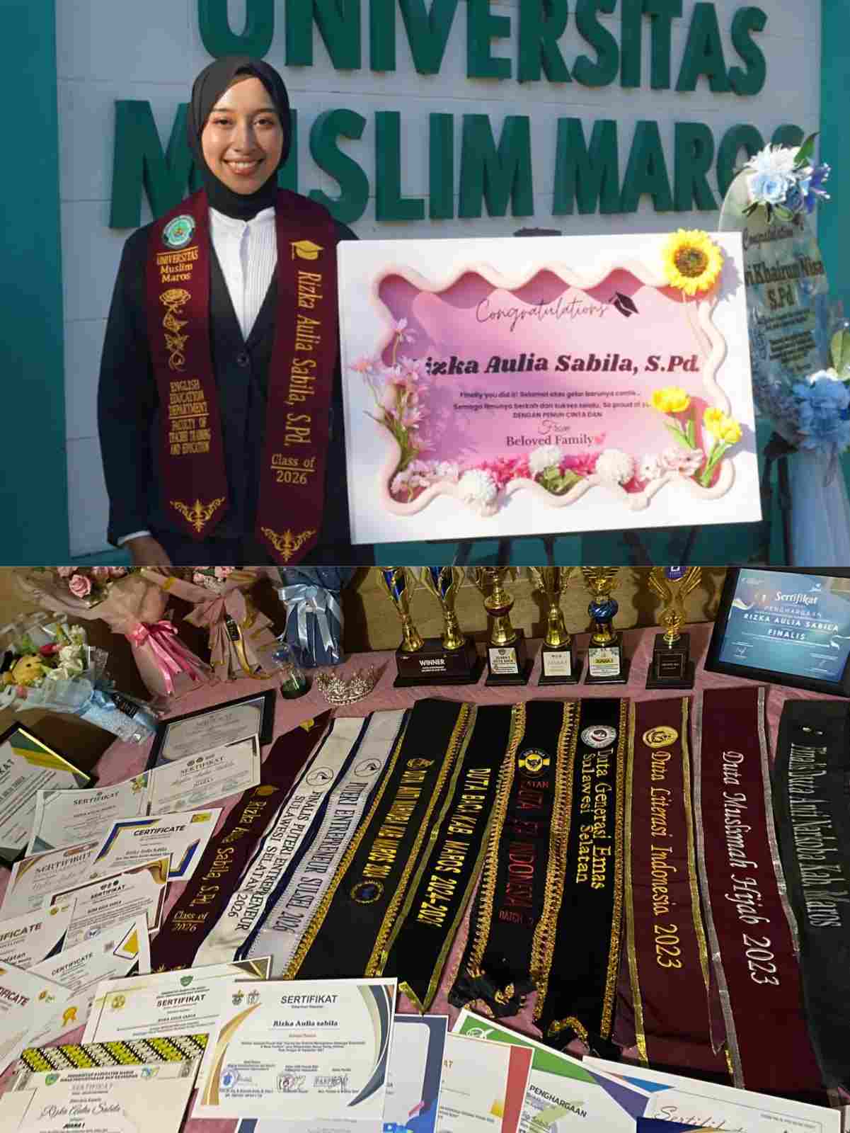 IPK 3,95 dan Segudang Prestasi, Rizka Aulia Sabila Selangkah Lagi Menuju Wisuda Universitas Muslim Maros