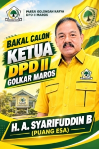 H.A Syarifuddin B, puang esa Siap bertarung Pada Musda Golkar Maros mendatang